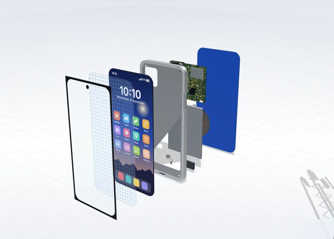 Smartphone as a 3D model you can pull apart