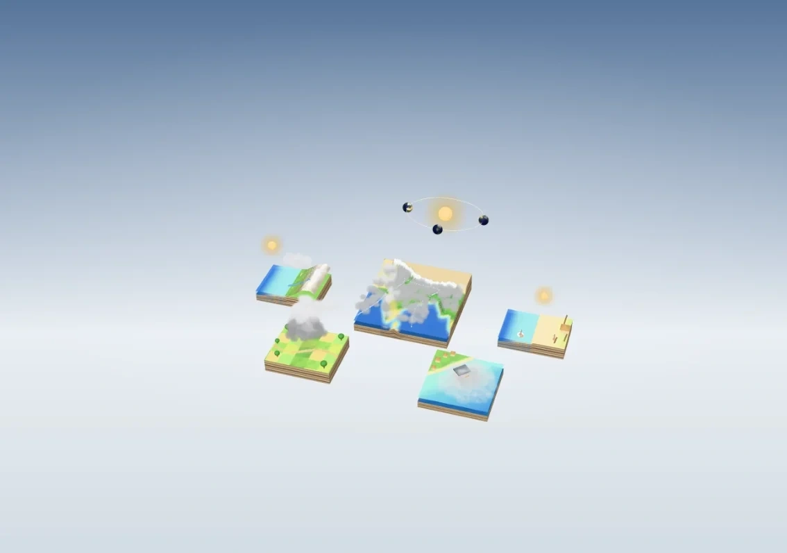 The weather machine as a 3D model you can pull apart
